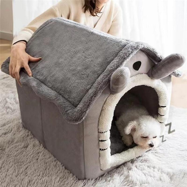 2 X New Luxury Soft Cat Dog Igloo Pet Bed Warm House Mat Snug Puppy 2 X New Luxury Soft Cat Dog Igloo Pet Bed Warm House Mat Snug Puppy