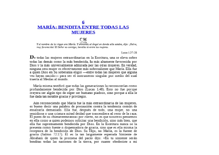 Bendita Entre Todas Las Mujeres: Conoce Su Significado