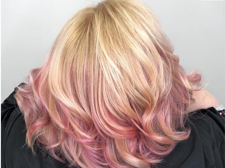 Blonde Hair With Pink Highlights