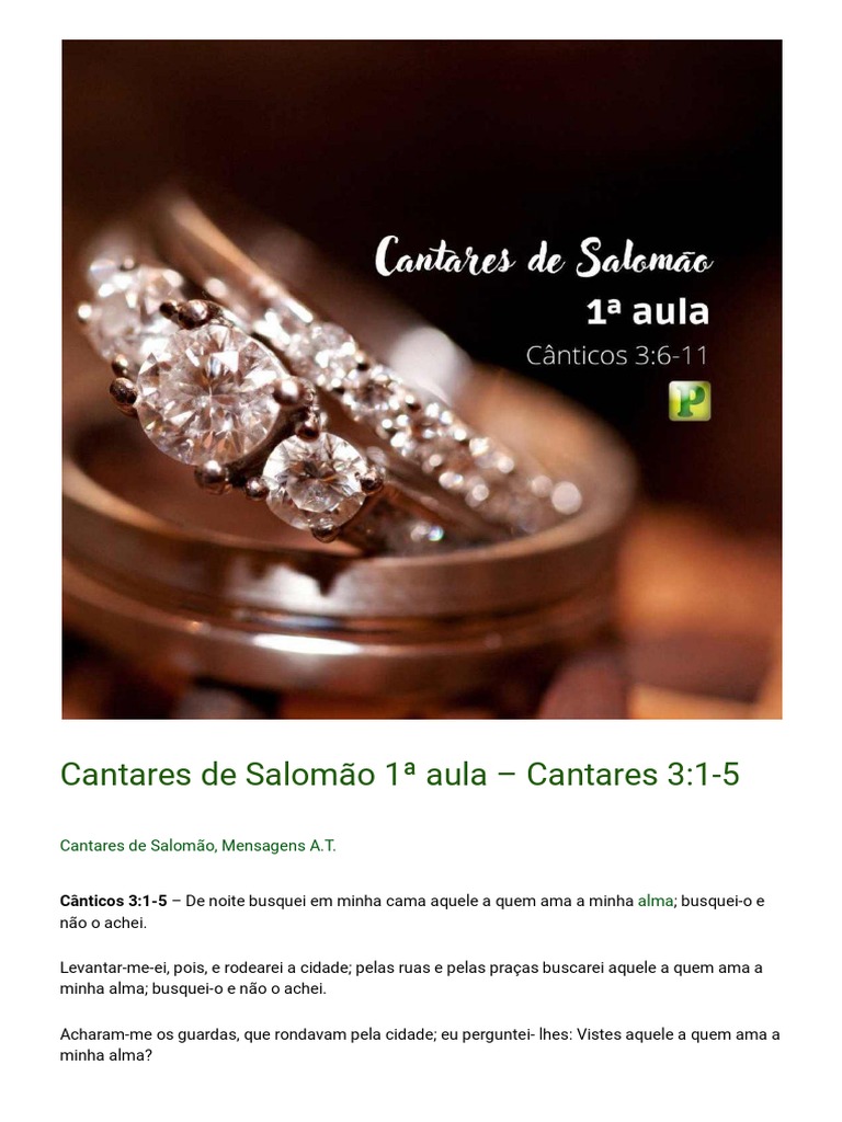 Cantares 3 1