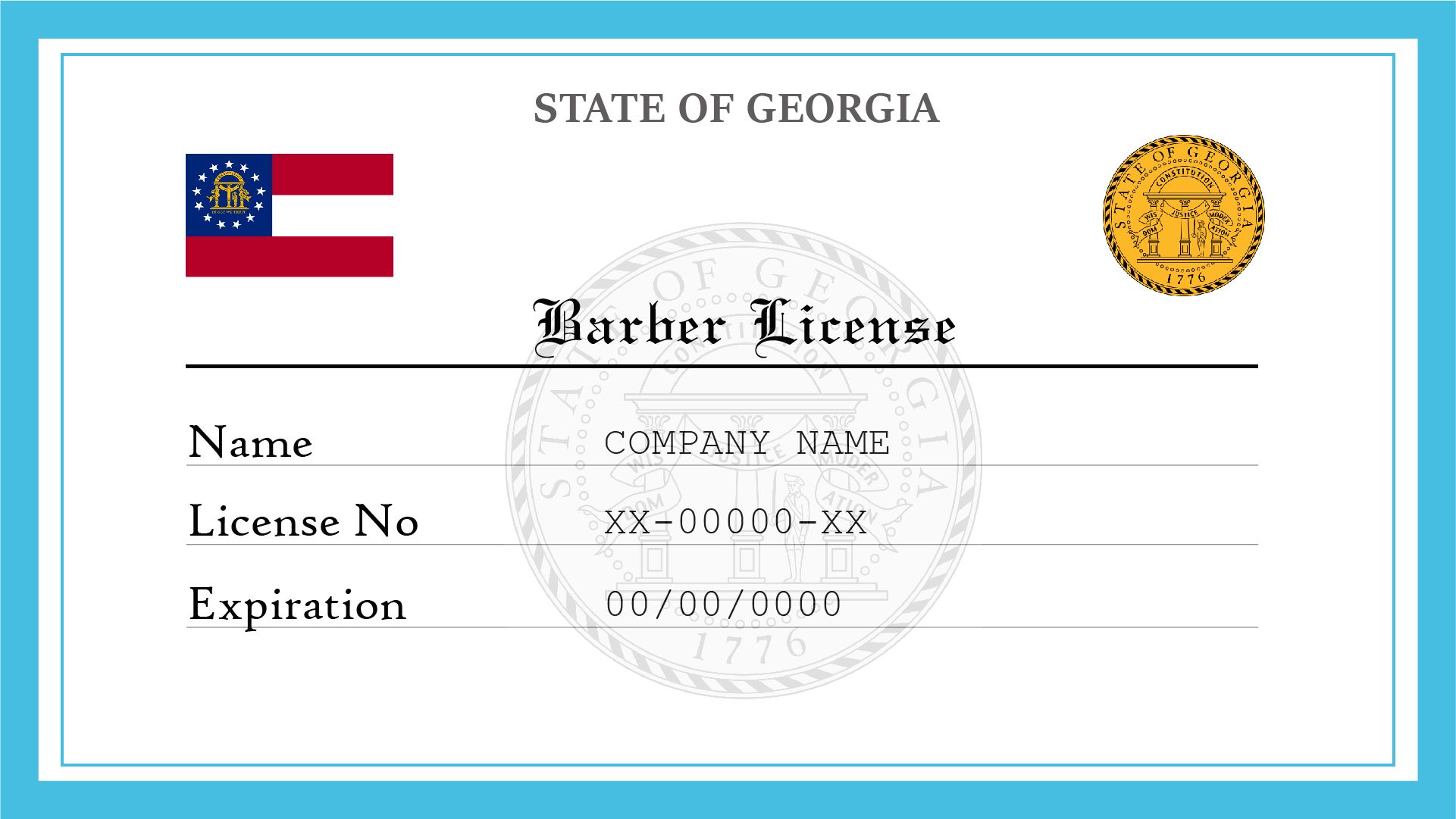Change License To Georgia