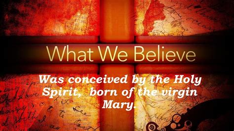 Conceived Of The Holy Spirit