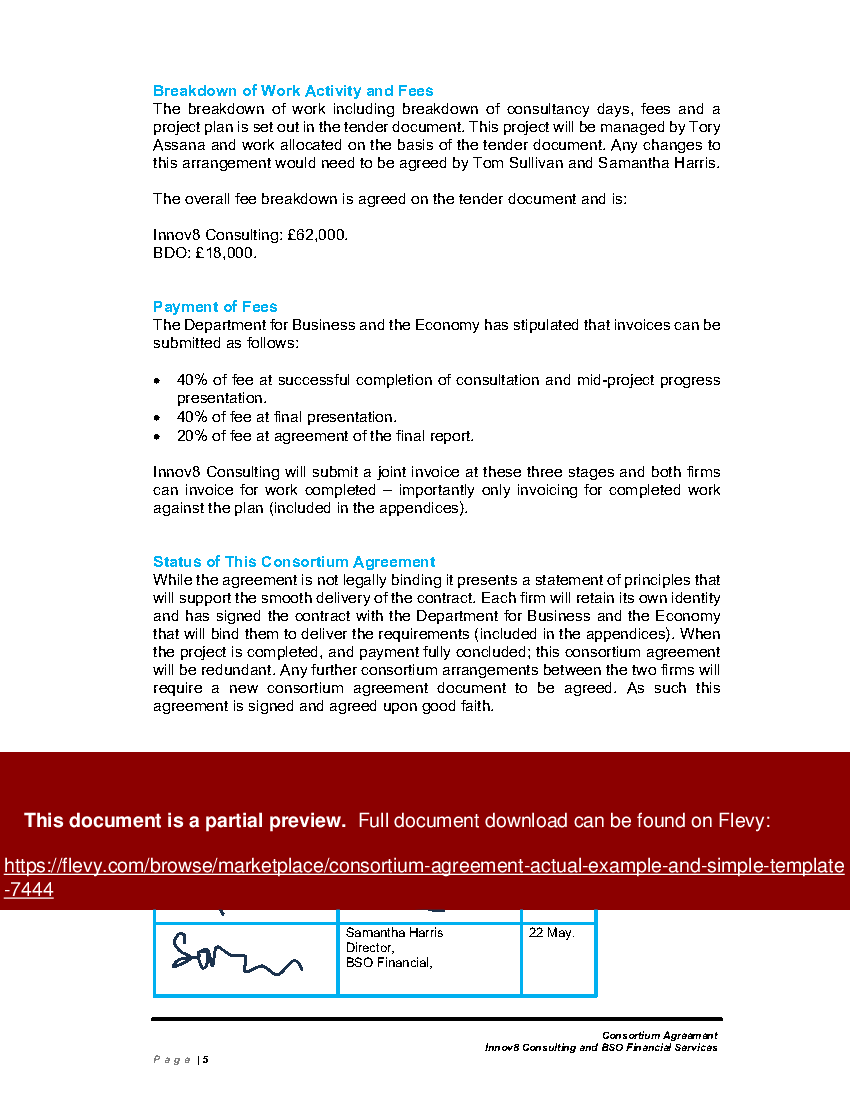 Consortium Agreement Template
