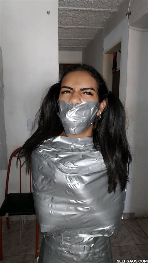 Duct Tape Wrap Gagged Latina Mummy Tape Gagged Duct Tape Wrap Gagged Latina Mummy Tape Gagged
