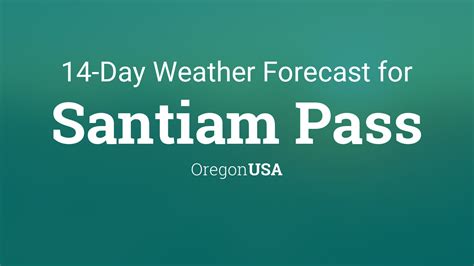 Forecast For Santiam Pass Oregon Forecast For Santiam Pass Oregon