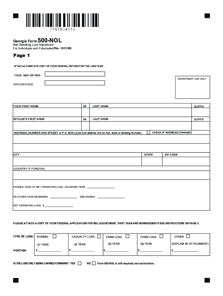 Ga 500 Form Instructions