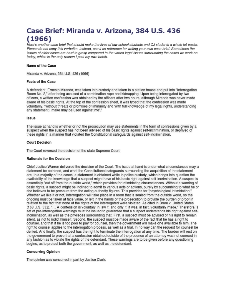 Gant V Arizona Case Brief