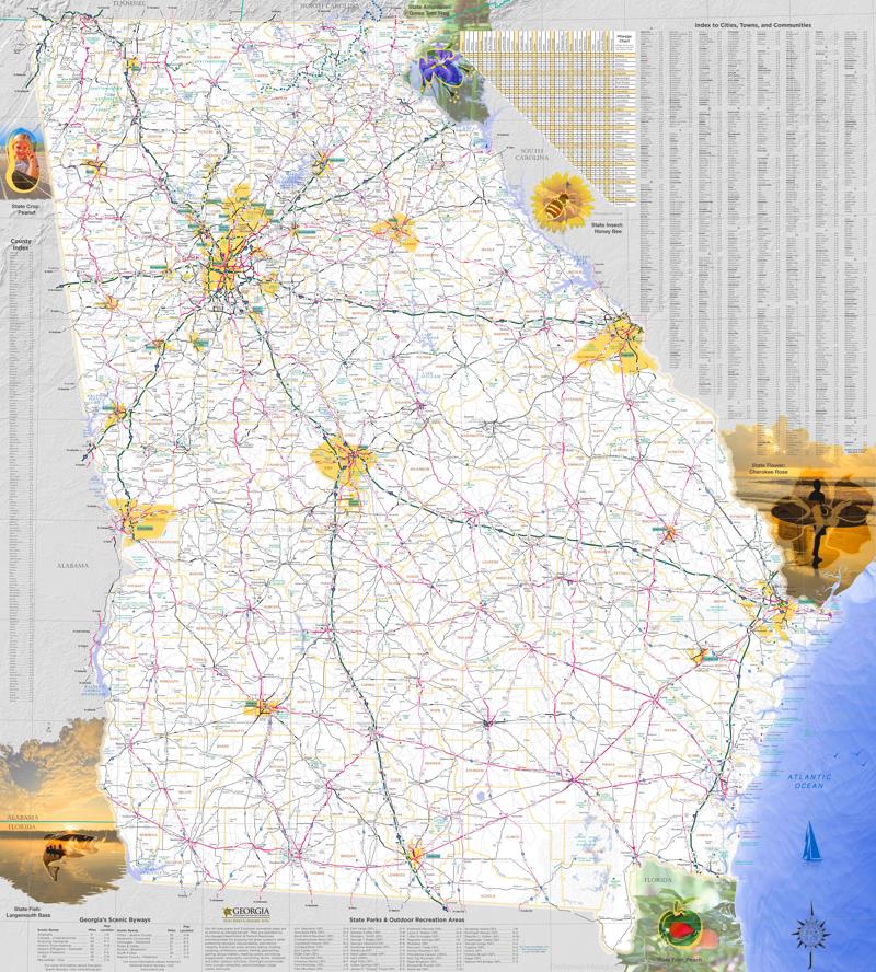 Georgia Detailed Map Georgia Detailed Map