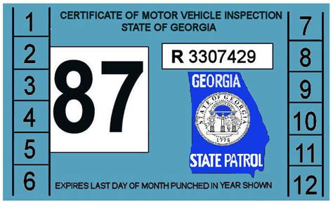 Georgia Inspection Sticker