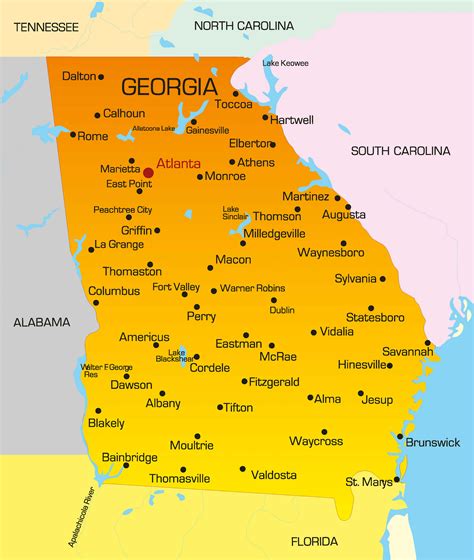 Georgia Map Guide Of The World Georgia Map Guide Of The World