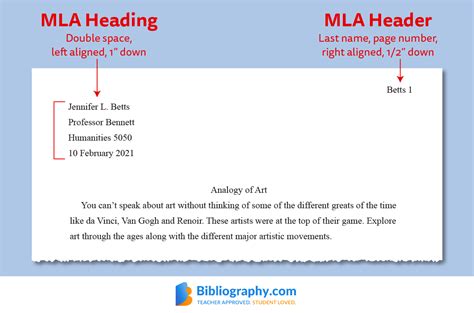 How To Format Mla Header