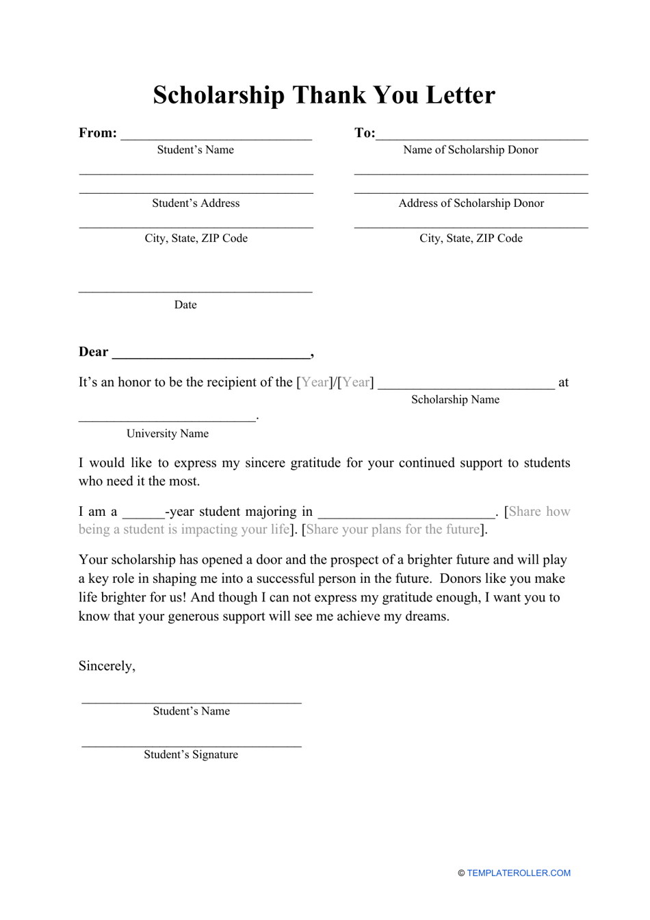 How To Write A Thank You Letter For Scholarship Success?