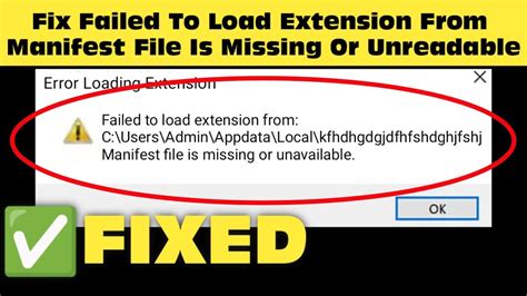Manifest Load Error: Solve Loading Problems