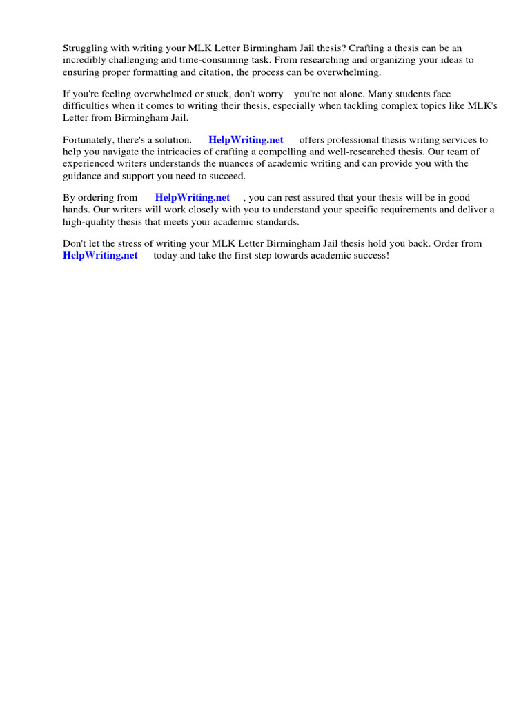 Mlk Doctoral Thesis: Comprehensive Overview