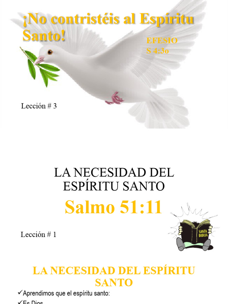 No Contristeis Al Espiritu Santo