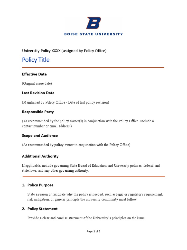 Policy Paper Template