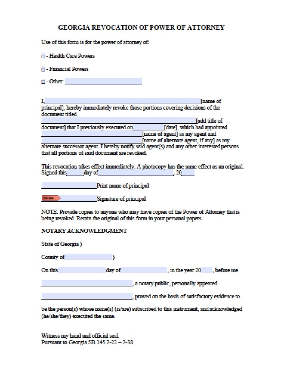 Power Of Attorney Ga Form: Complete Guide Power Of Attorney Ga Form: Complete Guide