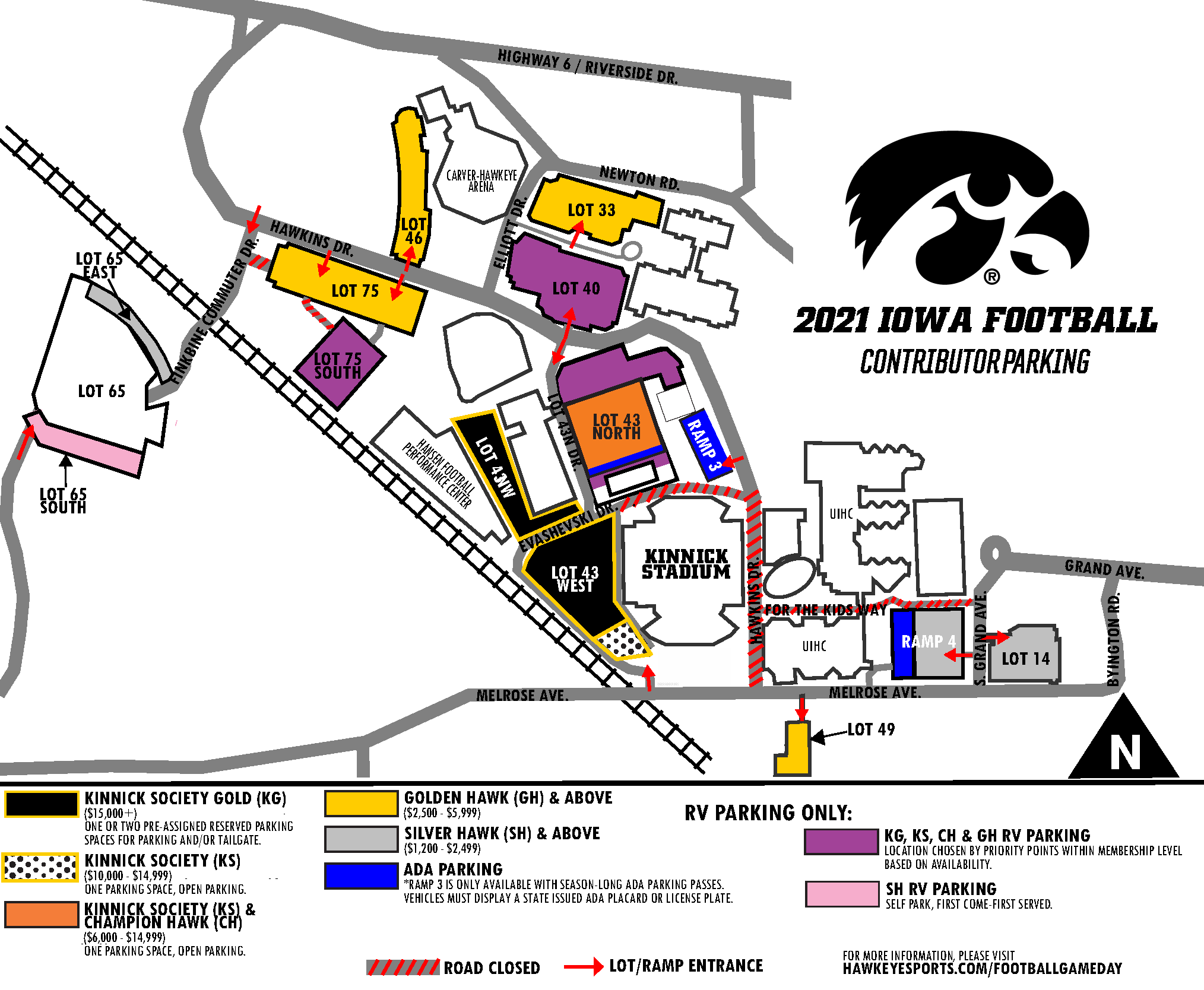 Purdue Football Parking Map