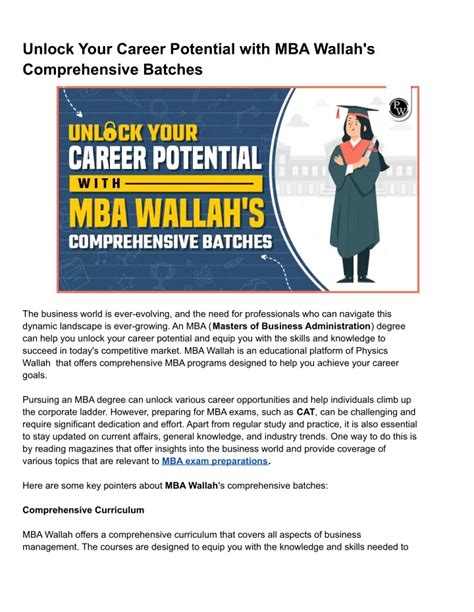 Stanford Mba: Unlock Your Career Potential