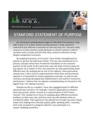 Stanford Statement Of Purpose Stanford Statement Of Purpose