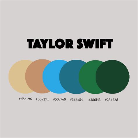 Taylor Swift Album Colors