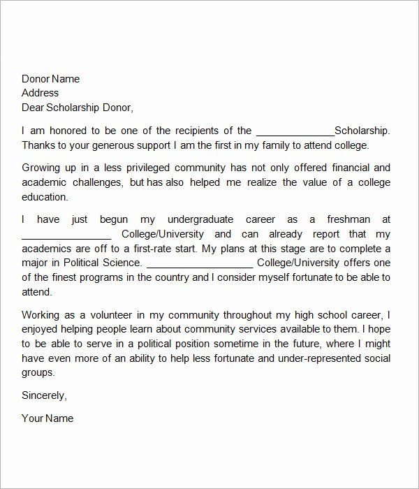 Thank You Note Scholarship