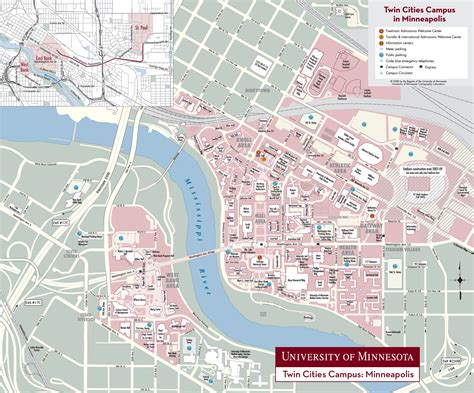 University Minnesota Twin Cities Map