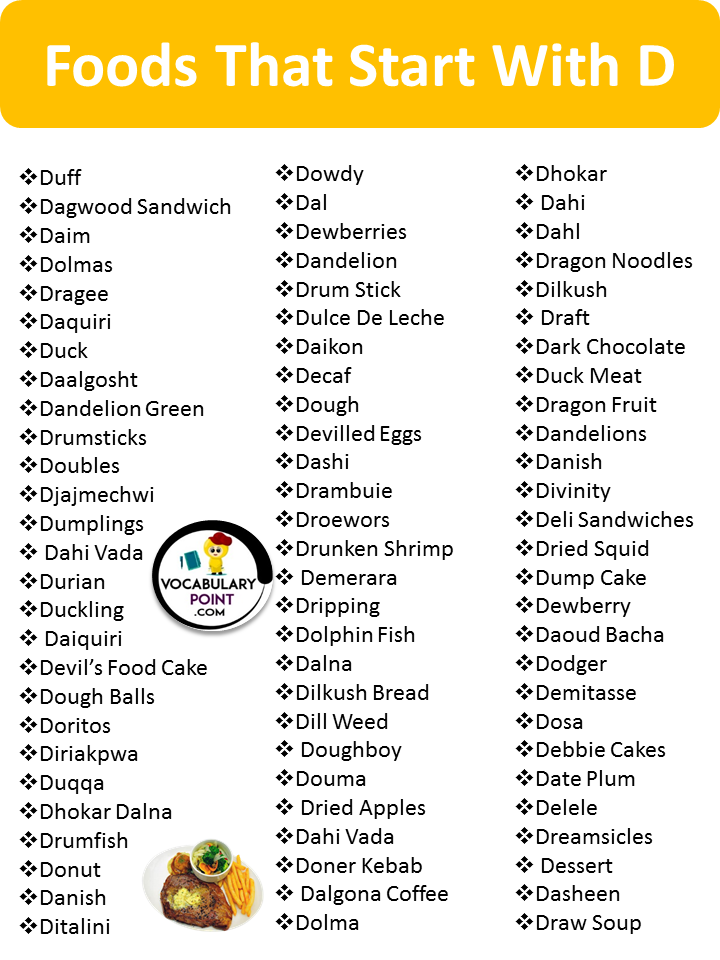 What Food Starts With D