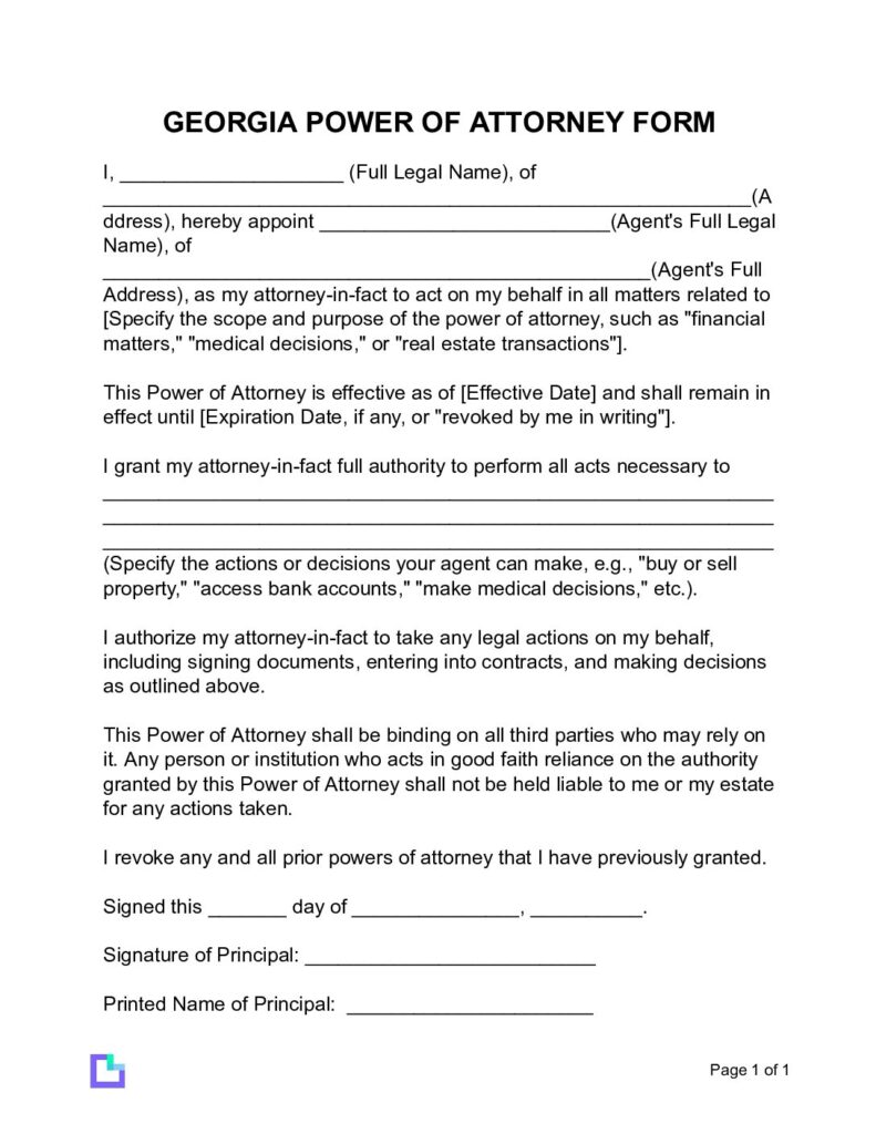 What Is Ga Power Of Attorney? Simple Guide