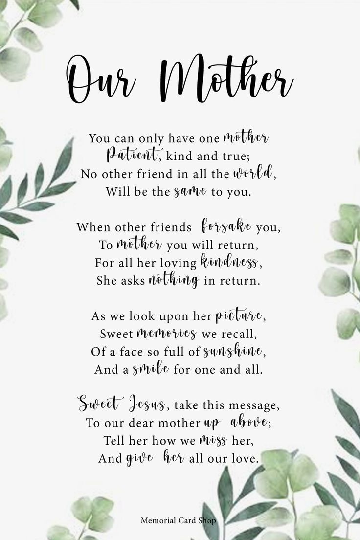 What Mum Funeral Poems Say? Finding Comforting Words